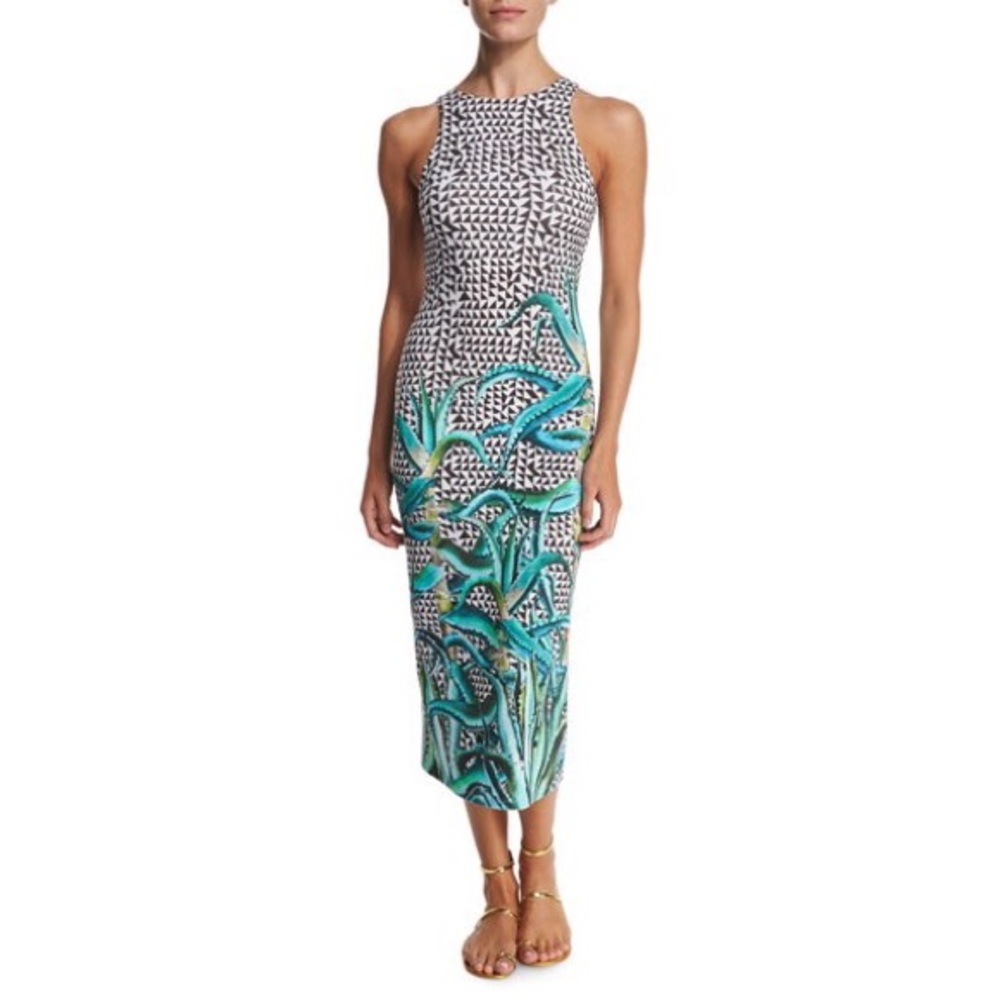 Mara Hoffman Midi Aloe Print Dress